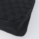GUCCI GG Canvas Tote Bag Black Gold Tone 121023 Auth 202293A-10
