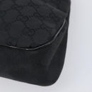 GUCCI GG Canvas Tote Bag Black Gold Tone 121023 Auth 202293A-12