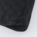GUCCI GG Canvas Tote Bag Black Gold Tone 121023 Auth 202293A-13
