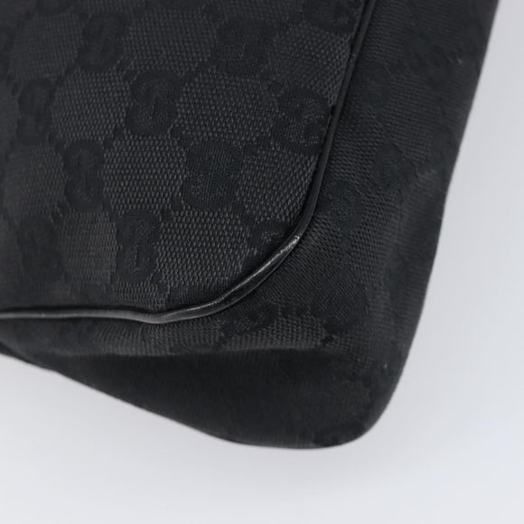 GUCCI GG Canvas Tote Bag Black Gold Tone 121023 Auth 202293A