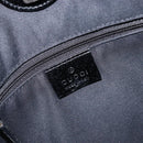GUCCI GG Canvas Tote Bag Black Gold Tone 121023 Auth 202293A-15