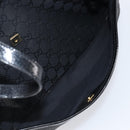 GUCCI GG Canvas Tote Bag Black Gold Tone 121023 Auth 202293A-21
