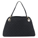 GUCCI GG Canvas Tote Bag Black Gold Tone 121023 Auth 202293A-3