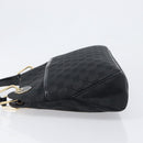 GUCCI GG Canvas Tote Bag Black Gold Tone 121023 Auth 202293A-5