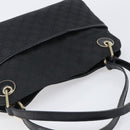 GUCCI GG Canvas Tote Bag Black Gold Tone 121023 Auth 202293A-6