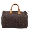 LOUIS VUITTON Monogram Speedy 35 Hand Bag M41524 LV Auth 202296V-13