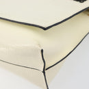 LOEWE Shoulder Bag Leather Ivory Gold Tone Auth 202298-8