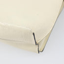 LOEWE Shoulder Bag Leather Ivory Gold Tone Auth 202298-16