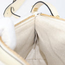 LOEWE Shoulder Bag Leather Ivory Gold Tone Auth 202298-21