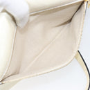 LOEWE Shoulder Bag Leather Ivory Gold Tone Auth 202298-22