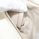 LOEWE Shoulder Bag Leather Ivory Gold Tone Auth 202298-12