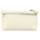 LOEWE Shoulder Bag Leather Ivory Gold Tone Auth 202298-2