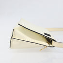 LOEWE Shoulder Bag Leather Ivory Gold Tone Auth 202298-3