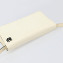 LOEWE Shoulder Bag Leather Ivory Gold Tone Auth 202298-6
