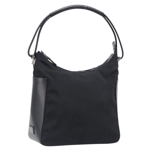 GUCCI Shoulder Bag Canvas Black Silver 001 3766 Auth 202299A
