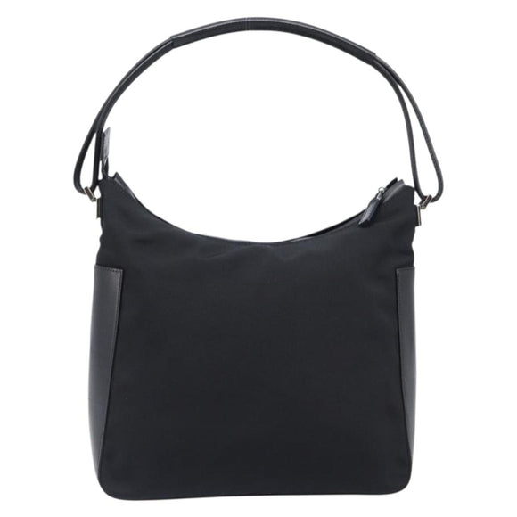 GUCCI Shoulder Bag Canvas Black Silver 001 3766 Auth 202299A