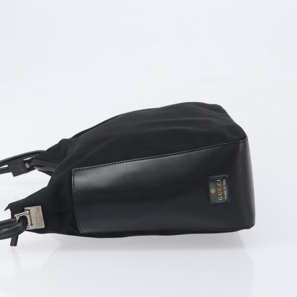 GUCCI Shoulder Bag Canvas Black Silver 001 3766 Auth 202299A