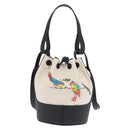 LOEWE Paula's Ibiza Collaboration Bag Canvas 2way Ivory Silver Auth 202301M-13