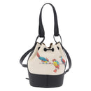 LOEWE Paula's Ibiza Collaboration Bag Canvas 2way Ivory Silver Auth 202301M-2