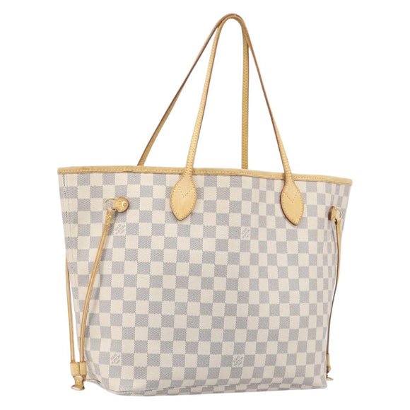 LOUIS VUITTON Damier Azur Neverfull MM Tote Bag N41605 LV Auth 202304