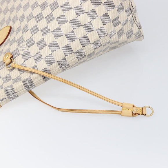 LOUIS VUITTON Damier Azur Neverfull MM Tote Bag N41605 LV Auth 202304