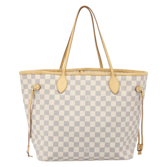 LOUIS VUITTON Damier Azur Neverfull MM Tote Bag N41605 LV Auth 202304