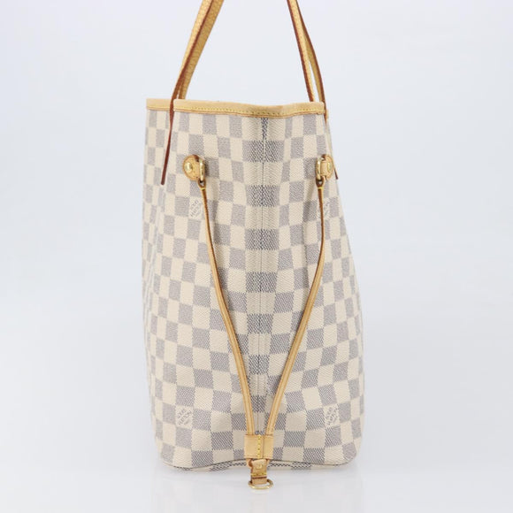 LOUIS VUITTON Damier Azur Neverfull MM Tote Bag N41605 LV Auth 202304