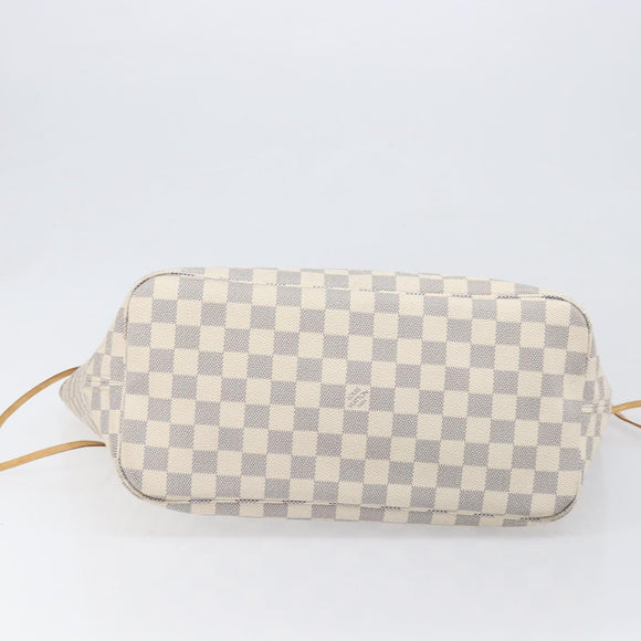 LOUIS VUITTON Damier Azur Neverfull MM Tote Bag N41605 LV Auth 202304