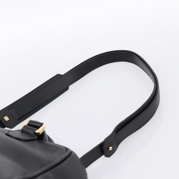 LOEWE Amazona 75 Hand Bag Leather 2way Black Gold Auth 202305V