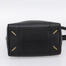 LOEWE Amazona 75 Hand Bag Leather 2way Black Gold Auth 202305V-5