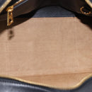 LOEWE Amazona 75 Hand Bag Leather 2way Black Gold Auth 202305V-10