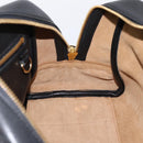 LOEWE Amazona 75 Hand Bag Leather 2way Black Gold Auth 202305V-21