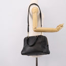 LOEWE Amazona 75 Hand Bag Leather 2way Black Gold Auth 202305V-25