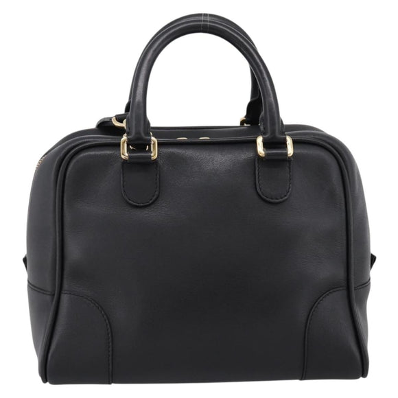 LOEWE Amazona 75 Hand Bag Leather 2way Black Gold Auth 202305V