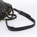 LOEWE Amazona 75 Hand Bag Leather 2way Black Gold Auth 202305V-8