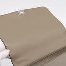 CELINE Trapeze Hand Bag Leather 2way Orange Silver Auth 202307V-20