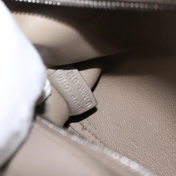 CELINE Trapeze Hand Bag Leather 2way Orange Silver Auth 202307V
