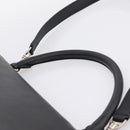 CELINE Trapeze Hand Bag Leather 2way Orange Silver Auth 202307V-14
