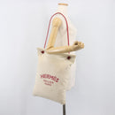 HERMES Aline PM Shoulder Bag Canvas Beige Red Auth 202310-19