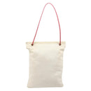 HERMES Aline PM Shoulder Bag Canvas Beige Red Auth 202310-3
