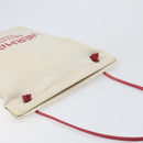 HERMES Aline PM Shoulder Bag Canvas Beige Red Auth 202310-6