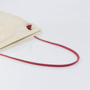 HERMES Aline PM Shoulder Bag Canvas Beige Red Auth 202310-7