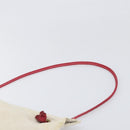 HERMES Aline PM Shoulder Bag Canvas Beige Red Auth 202310-8