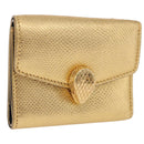 BVLGARI Serpenti Wallet Leather Gold Auth 202311M-1