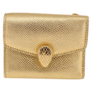 BVLGARI Serpenti Wallet Leather Gold Auth 202311M-13