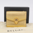 BVLGARI Serpenti Wallet Leather Gold Auth 202311M-12