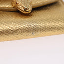 BVLGARI Serpenti Wallet Leather Gold Auth 202311M-8