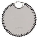 LOEWE Pierce Leather White Silver Auth 202312M-3