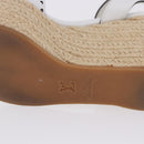 LOUIS VUITTON Star Board Line Sandals Leather White LV Auth 202318M-10
