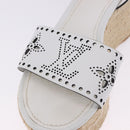 LOUIS VUITTON Star Board Line Sandals Leather White LV Auth 202318M-12